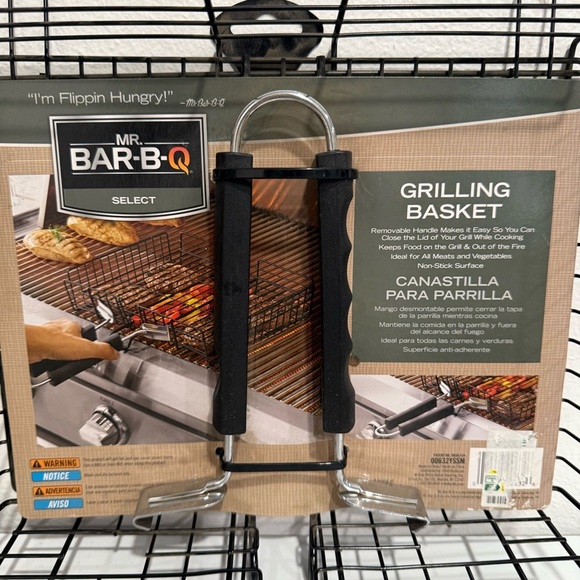 Mr. Bar-B-Q Grilling Basket Meats & Vegetables Non-Stick Surface - Picture 2 of 3